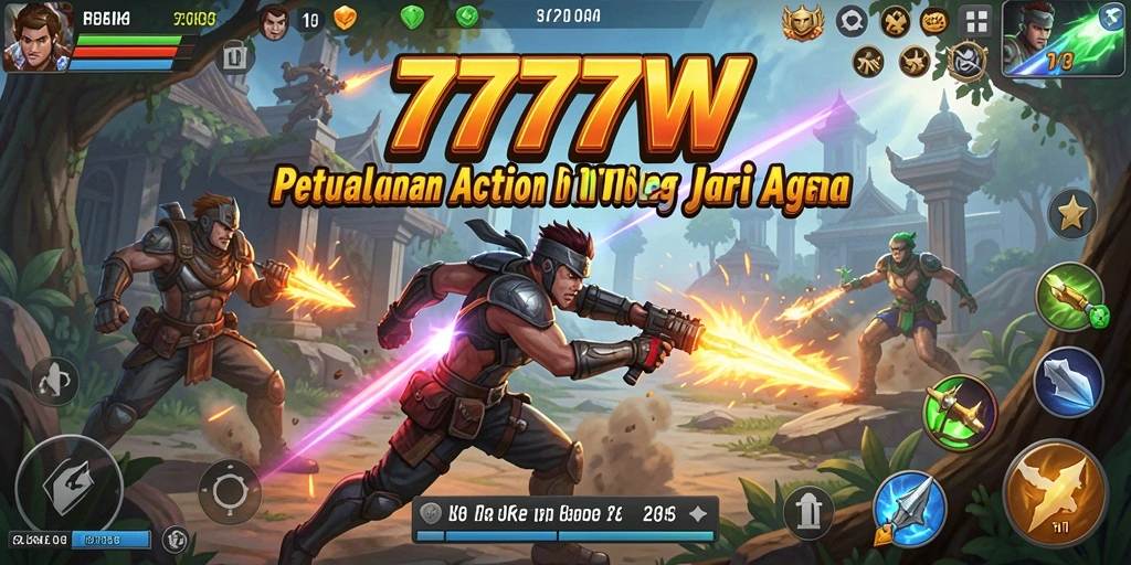 Tampilan gameplay seru dan mendebarkan dari 7777W.
