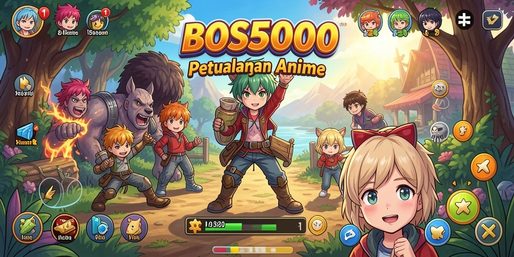 Tampilan gameplay dari BOS5000 yang menakjubkan dan penuh aksi.