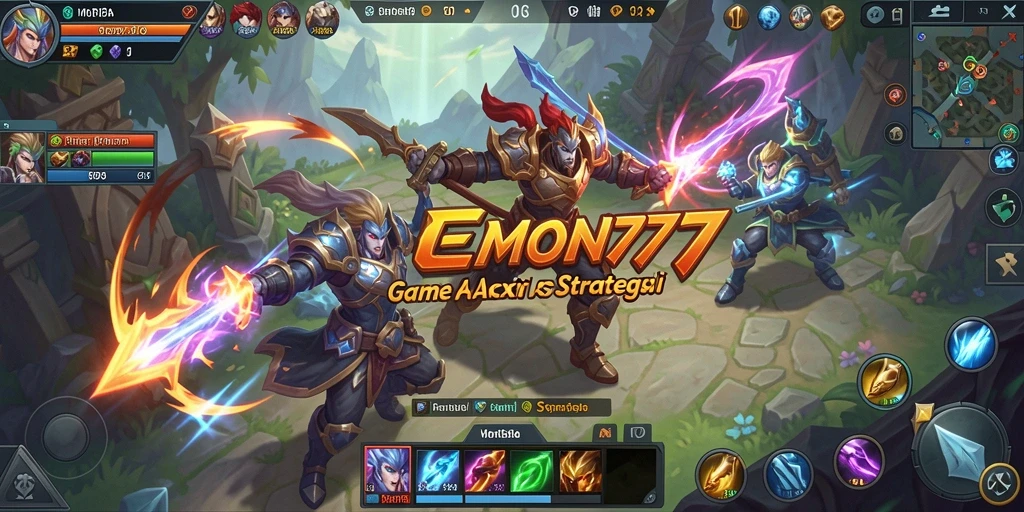 Tangkapan layar menampilkan aksi seru di arena EMON777.