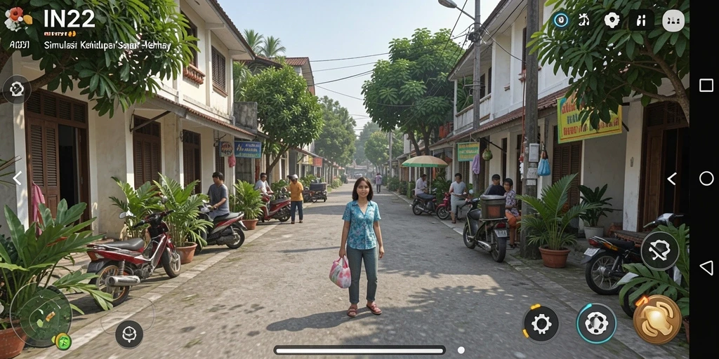 Tampilan gameplay IN22 yang interaktif dan menawan.