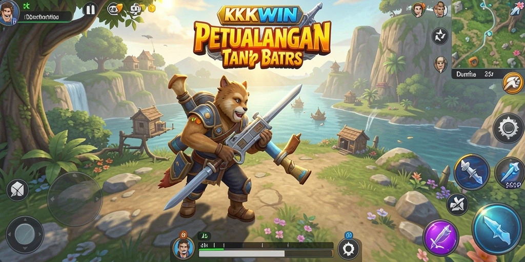 Menampilkan gameplay KKWIN dalam dunia terbuka yang luas dan interaktif.