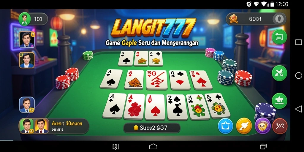 Tampilan screenshot LANGIT777 menampilkan momen seru permainan Gaple.