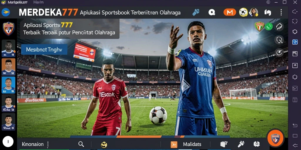 Tampilan intuitif dan menarik dari gameplay Sportsbook MERDEKA777.