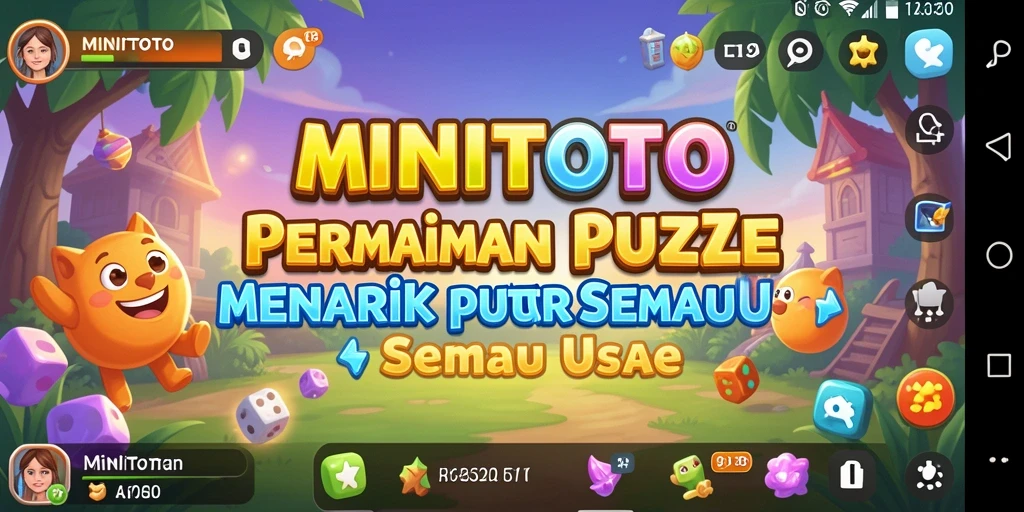 Screenshot gameplay MINITOTO menampilkan tantangan puzzle yang seru dan interaktif.