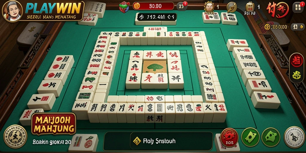 Tampilan gameplay Mahjong yang mengasyikkan di PLAYWIN.