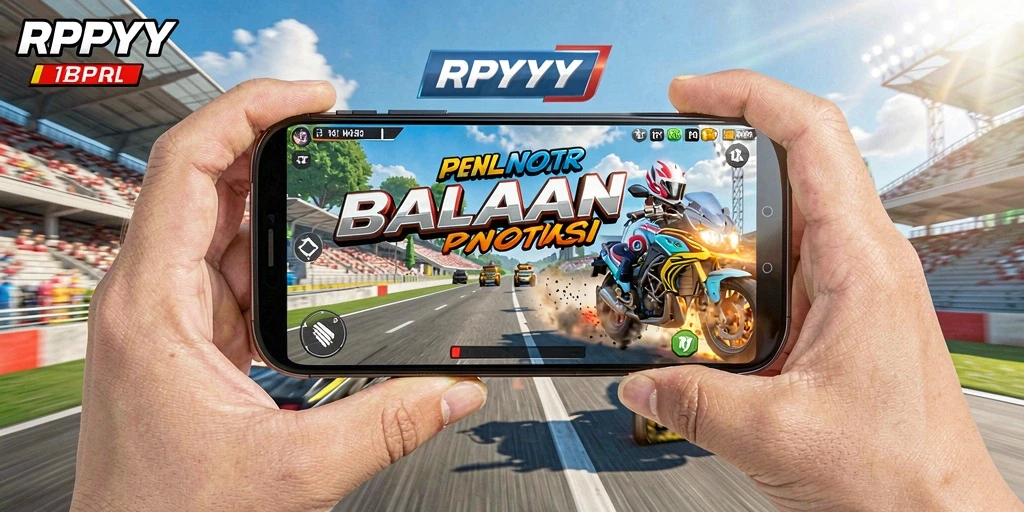 Screenshot RPYYY menampilkan aksi balapan motor yang menegangkan.