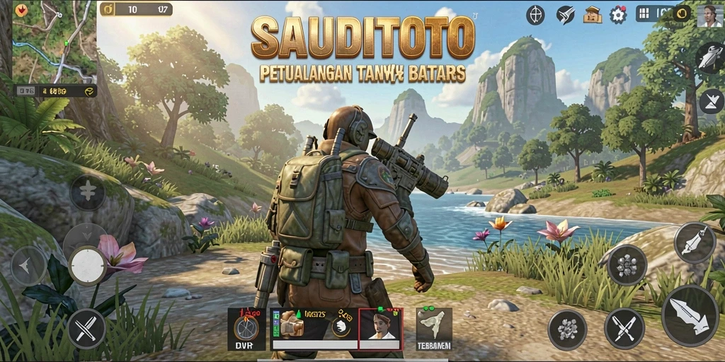 Tampilan gameplay mendebarkan dari SAUDITOTO di dunia terbuka.