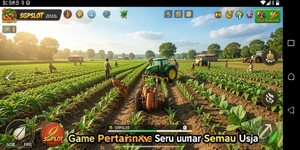 Tangkapan layar utama SGPSLOT menampilkan kebun yang subur dan hewan peliharaan yang lucu.