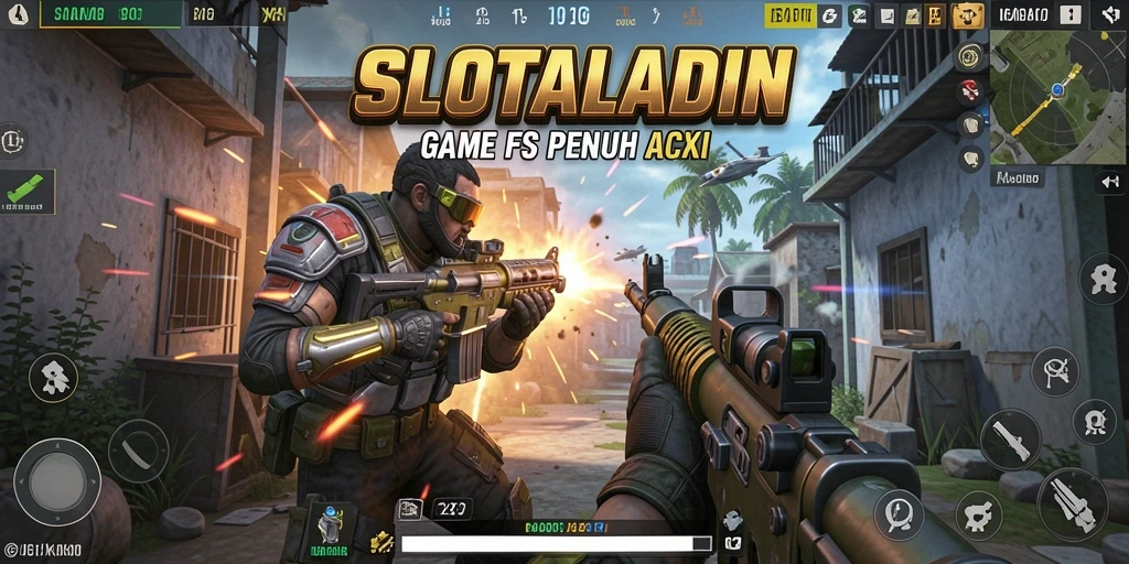 Tampilan dinamis gameplay SLOTALADIN yang seru dan menegangkan.