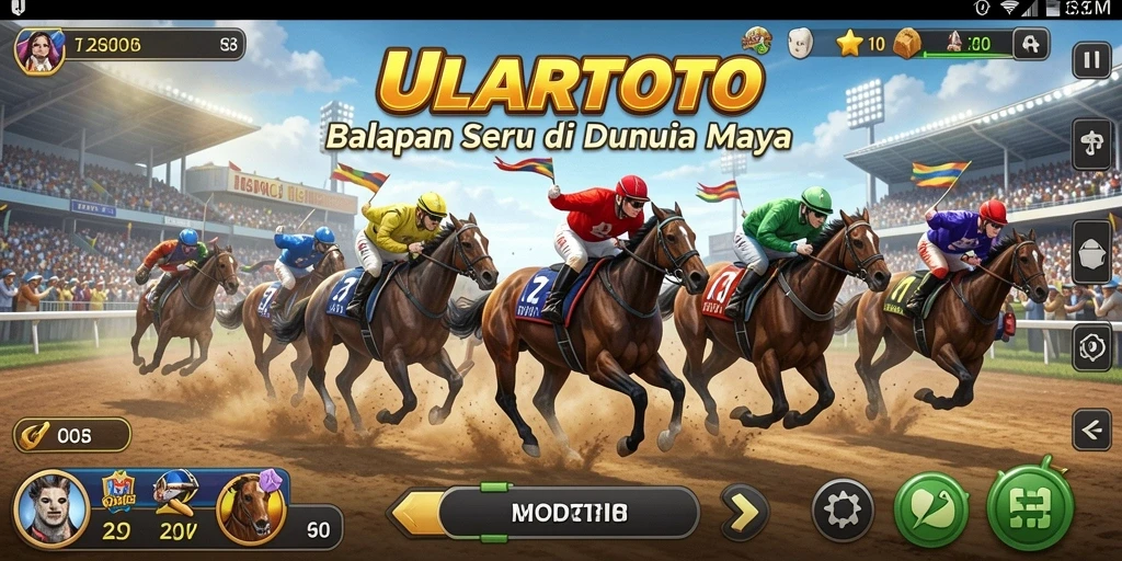 Tampilan seru dari balapan di ULARTOTO.
