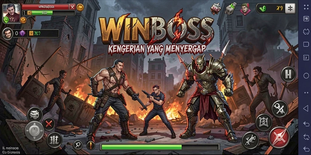 Gameplay WINBOSS yang menegangkan dan mencekam saat menjelajahi dunia gelap.